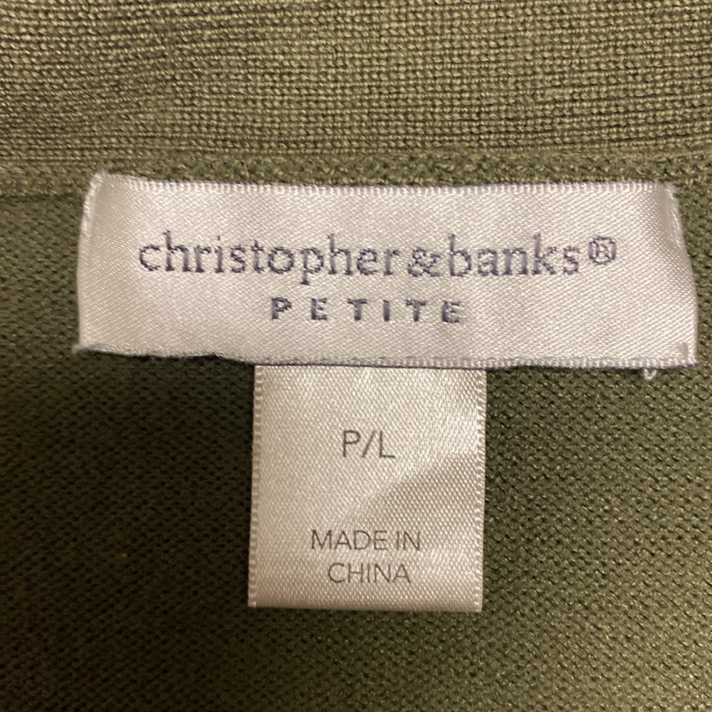 Christopher Banks olive green women’s lightweight cardigan - Picture 2 of 5
